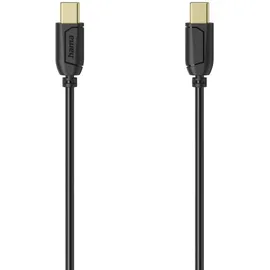 Hama USB-C auf USB-C-Kabel Flexi-Slim Schwarz 0,75 m