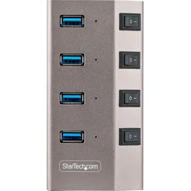 Startech 4-Port USB-C Hub 5Gbps mit Schaltern, EU (5G4AIBS-USB-HUB-EU)