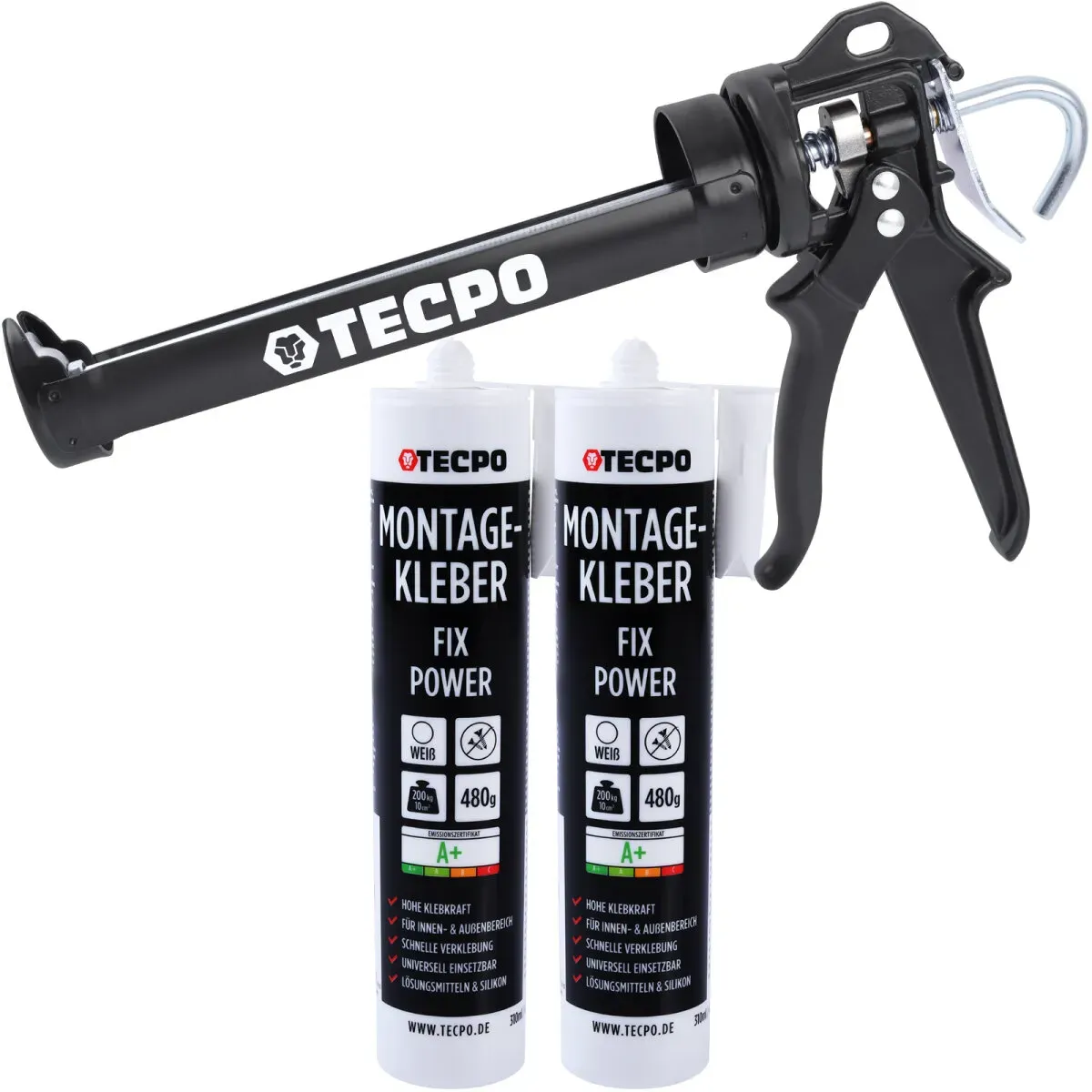 2x TECPO Universal Montagekleber Ultra FIX Power Baukleber 480g...