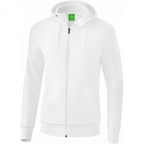 Herren Basic Kapuzensweat Jacke Weiß XL