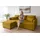 ax living Eckcouch Samt mit Schlaffunktion 2-Sitzer Gelb