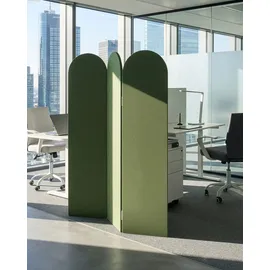 Beliani Büro-Raumteiler Slimmy 120 x 160 cm Grün