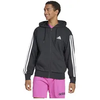 Adidas Essentials 3-Streifen French Terry Reißverschlusspullover Black / White L