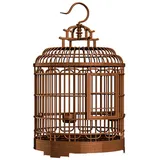 KAJNBN Großer Vintage Vogelkäfig aus Kunststoff Tragbarer Runder Vogelkäfig für Wellensittiche und Papageien Geeignet für Zuhause und Outdoor Aktivitäten