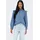 Only Jeansbluse "ONLPIPER L/S EMB FRILL DNM SHIRT QYT", Damen, Gr. S, blau (medium blau denim), Web, Obermaterial: 65% Baumwolle, 35% Lyocell, unifarben, regular fit normal, Blusen Jeansbluse, mit Rüschen
