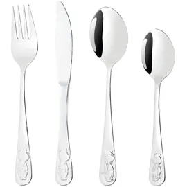 Michelangelo Kinderbesteck 4-teilig Edelstahl rostfrei 18/10 Silber
