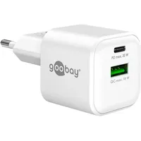goobay 20 W USB-C PD GaN Dual-Schnellladegerät Nano weiß