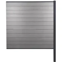 MCW Windschutz WPC-Sichtschutz Savoie 185 cm grau 2 St.