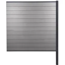 MCW Windschutz WPC-Sichtschutz Savoie 185 cm grau 2 St.