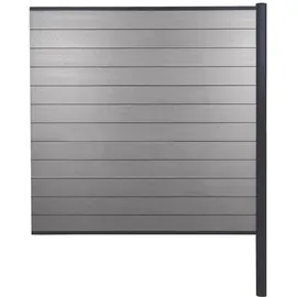 MCW Windschutz WPC-Sichtschutz Savoie 185 cm grau 2 St.