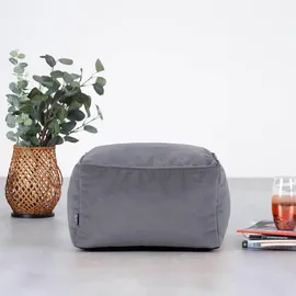 I.C.O.N. icon Sitzpouf, Grau, Kunststoff, 42x24x42 cm, Hergestellt in Deutschland, Wohnzimmer, Hocker, Poufs