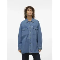 Vero Moda Naya Oversized Langarmhemd Medium Blue Denim L