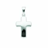 Kettenanhänger ADELIA ́S "Kreuzanhänger 585 Weißgold ( 14K )", silber, Schmuckanhänger, Damen, Gold, Kettenanhänger, Goldanhänger Kreuz