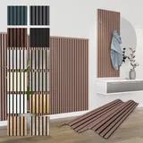 HEXIM Akustikpaneele 138,5x60cm - flexible Lamellenwand Holz MDF Wandpaneele Lamellenverkleidung Wandverkleidung Innendekoration schalldämmend (1 Paneel / 0,83 m2 Mauve - APH03)