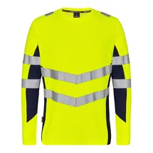 Engel Warnschutz Langarmshirt Safety - XXL - gelb/marine