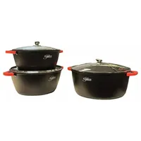 Kochtopfset 36-40-44 6 tlg Topf Induktion Alu Guss Pfanne