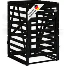 deluke Mülltonnenbox BOUMI 84 x 90 x 128,5 cm schwarz