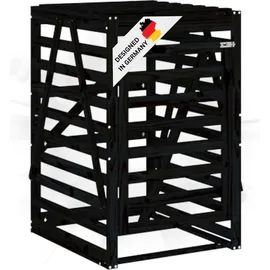 deluke Mülltonnenbox BOUMI 84 x 90 x 128,5 cm schwarz