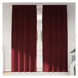 vidaXL Verdunkelungsvorhänge 2 pcs Weinrot 140 x 260 cm Samt