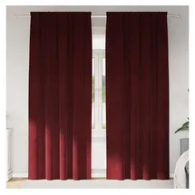 vidaXL Verdunkelungsvorhänge 2 pcs Weinrot 140 x 260 cm Samt