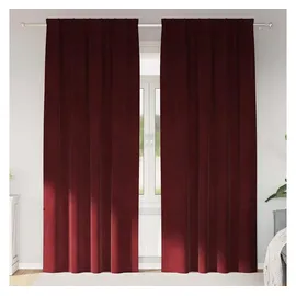 vidaXL Verdunkelungsvorhänge 2 pcs Weinrot 140 x 260 cm Samt
