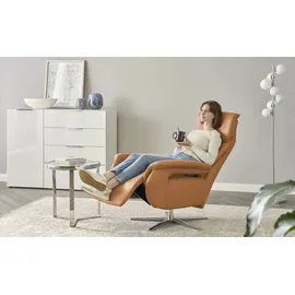 Wohnwert Relaxsessel Mira Leder 81 x 119 x 93 cm Braun mit Relax-Funktion