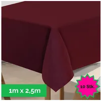 Sensalux Tischdecke, abwaschbar, Vorteilspack, 10 Stück, 1m x 2,5m,