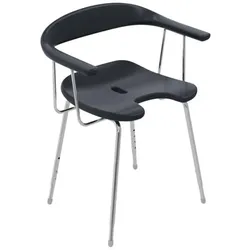 HEWI Serie 802 LifeSystem Duschhocker Premium 802.51.32240 98, Accessoires, verchromt / anthrazitgrau matt
