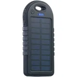 Revolt Solar-Powerbank mit 4.000 mAh & Taschenlampe, 2x USB, bis 2 A, 10 Watt