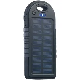 Revolt Solar-Powerbank mit 4.000 mAh & Taschenlampe, 2x USB, bis 2 A, 10 Watt