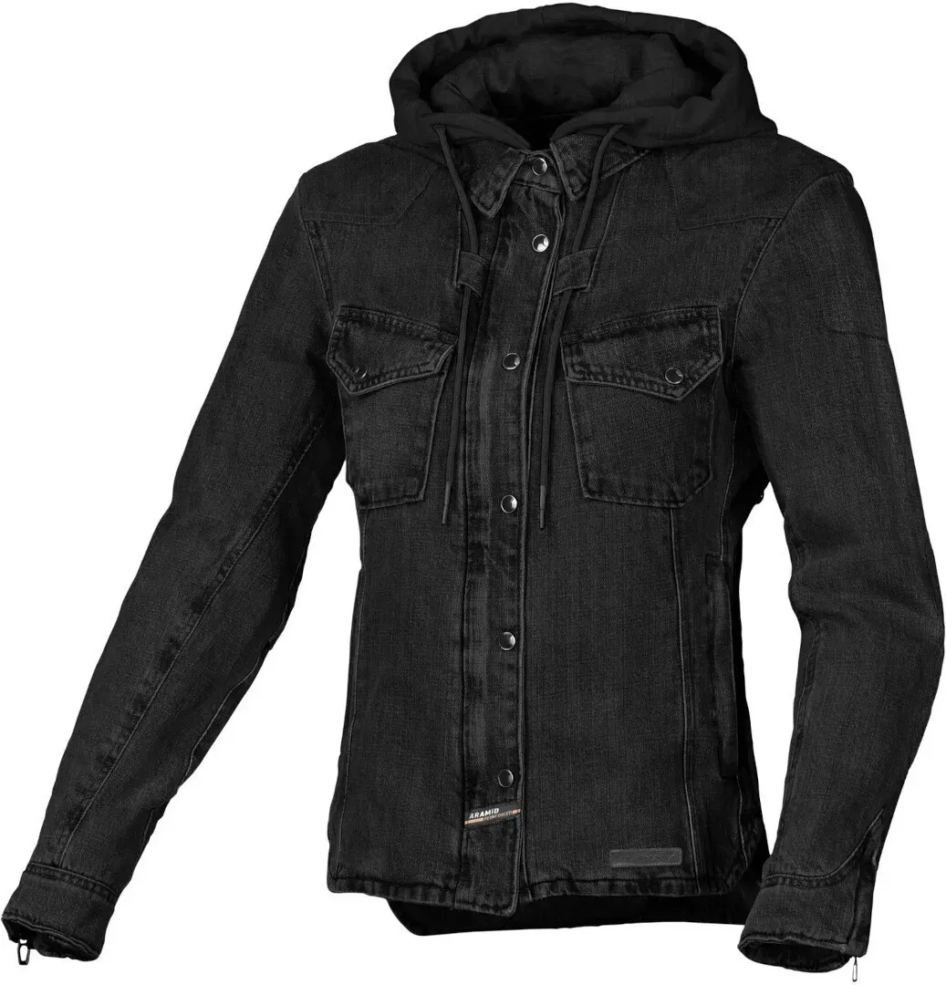 Macna Inland Damen Motorrad Textiljacke, schwarz, Größe S