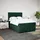 vidaXL Boxspringbett 140 x 200 cm Dunkelgrün