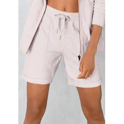 Bermudas BENCH. LOUNGEWEAR, Damen, Gr. 36/38, N-Gr, beige (beige, meliert), Sweatware, Obermaterial: 90% Baumwolle, 10% Polyester, unifarben, meliert, Basic, Basic ca. Mitte Oberschenkel, Hosen, mit aufgeschlagenen Beinsäumen und seitlichen Taschen, Loungewear