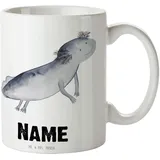 Mr. & Mrs. Panda Personalisierte Tasse Axolotl Schwimmen - Personalisierte Geschenke, Tasse mit Namen, Namen, Molch, Wunschname, schwimmt, Probleme,