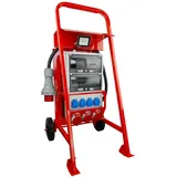 Doktorvolt Baustromverteiler, Stromverteiler SET-S/FI 32A 16A 4x230V mit Ständer und Kabel, Kompakt und Stabil, IP44 Geschützt 26 Module, 63A Fi-Schalter, Hochwertige Verkabelung