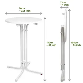 Beautissu Stehtisch Weiß,
