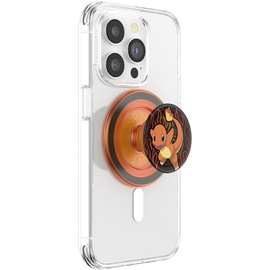 PopSockets PopSockets: PopGrip MagSafe - Inklusive Adapterring für MagSafe - Ausziehbarer Sockel und Griff mit einem Austauschbarem Top für Smartphones und Hüllen - Pokémon - Charmander Flame
