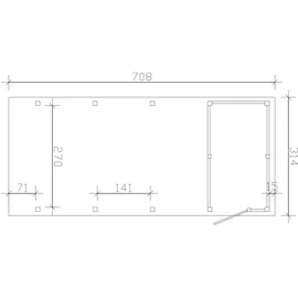 SKANHOLZ Friesland Hybrid Set 12 3,14 x 7,08 m grün inkl. Abstellraum