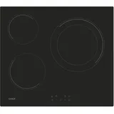 Candy Platte aus Glaskeramik Candy CH63DCC 59 cm - Schwarz