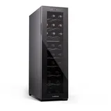 Klarstein Weinkühlschrank Shiraz, für 24 Standardflaschen á 0,75l,Wein Flaschenkühlschrank Weintemperierschrank Weinschrank Kühlschrank schwarz