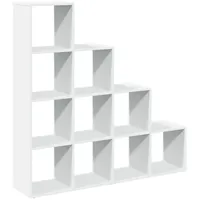 vidaXL Bücherregal 4 Stufen 131,5 x 29 x 131,5 cm Weiß