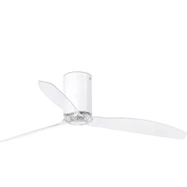 AKUNADECOR Mini Tube 128 cm Deckenventilator weiß glänzend/transparent
