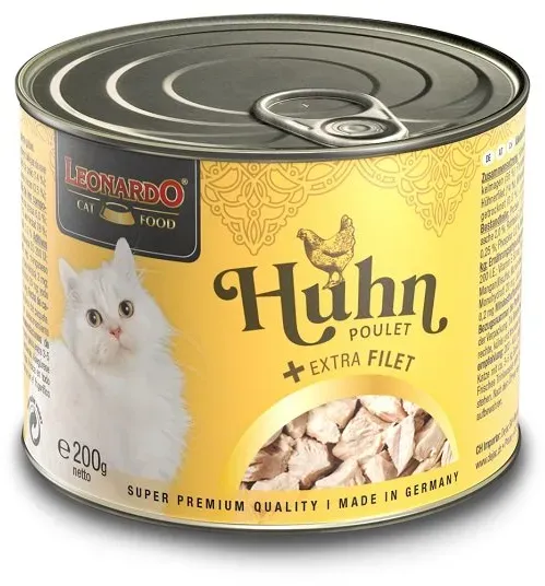 LEONARDO Huhn extra Filet Nassfutter für Katzen 6x200g