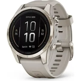 Garmin Epix Pro (Gen 2) Sapphire 42 mm beige/softgold mit Silikonarmband