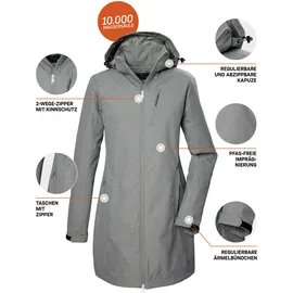 KILLTEC Damen Funktionsjacke KOS 57 WMN SFTSHLL PRK, Größe 36 in Grün helloliv,