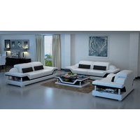 JVmoebel Sofa Moderne Weiße Couchgarnitur 3+1+1 Sitzer Set Sofas Neu, Made in Europe weiß