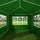 CASARIA Partezelt Rimini 3 x 6 m inkl. 6 Seitenteile Grün