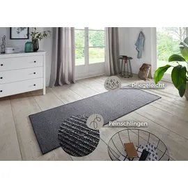HANSE HOME Bouclé Läufer – Küchenläufer rutschfest, Sisal Optik, Teppich, Küche, Flur, schlicht, umkettelt