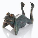 esotec Wasserspeier-Figuren Frosch | Einzelfigur Teichfigur Gartenstatue Brunnenfigur für Garten-Teich Mini-Teich Wasserspiel für Terrasse Balkon-Brunnen Quellstein Kunststein 100731