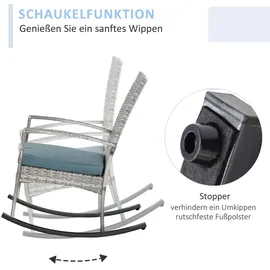 Outsunny Schaukelstuhl 66 x 88 x 98 cm grau